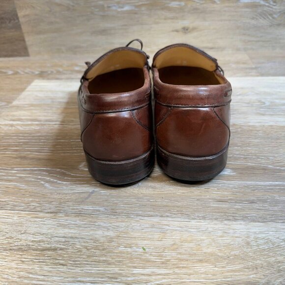 Allen Edmonds Brown Leather Fringe Top Loafers Men's Size 9.5 - Picture 4 of 6